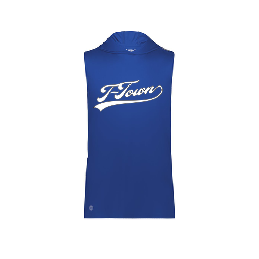 [222590.060.XS-LOGO1] Men's CoolDry Sleeveless Hoodie (Adult XS, Royal, Logo 1)