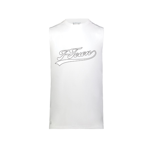 [222593.005.S-LOGO1] Men's CoolDry TankTop (Adult S, White, Logo 1)