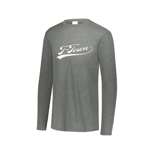 [FTLCUBGY-AXS-LOGO1] Decker Men's Tri-Blend T-Shirt - Long Sleeve (Adult XS, Gray, Logo 1)