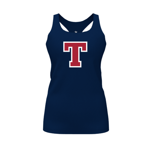 [FT0TRBNV-FYS-LOGO2] Decker Racerback Tank Top (Female Youth S, Navy, Logo 2)