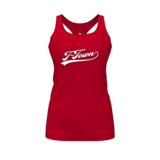 [FT0TRBRD-FYS-LOGO1] Decker Racerback Tank Top (Female Youth S, Red, Logo 1)