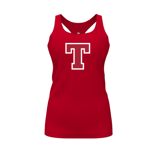 [CUS-DFW-RCBK-PER-RED-FYS-LOGO2] Racerback Tank Top (Female Youth S, Red, Logo 2)