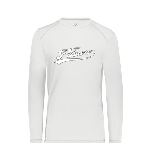 [6845.005.S-LOGO1] Men's SoftTouch Long Sleeve (Adult S, White, Logo 1)