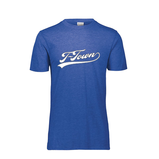 [FTSCUBRY-YS-LOGO1] Decker Youth Tri-Blend T-Shirt - Short Sleeve (Youth S, Royal, Logo 1)