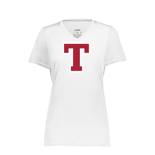 [6844.005.XS-LOGO2] Women's SoftTouch Short Sleeve (Female Adult XS, White, Logo 2)
