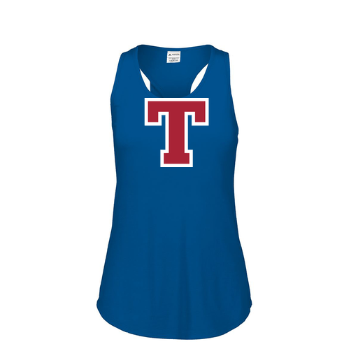 [3078.U55.S-LOGO2] Ladies Tri Blend Tank Top (Female Adult S, Royal, Logo 2)