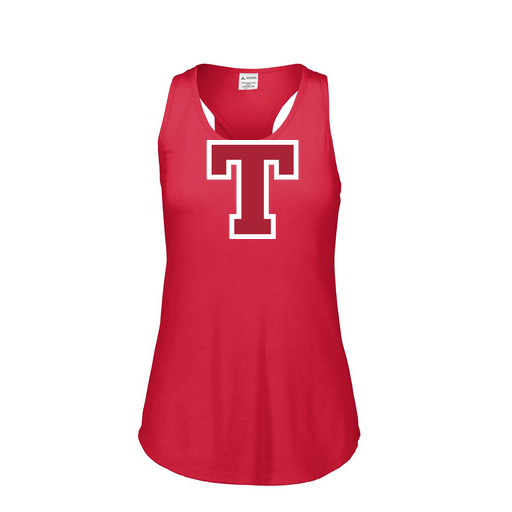 [FT0TUBRD-FAS-LOGO2] Ladies Tri Blend Tank Top (Female Adult S, Red, Logo 2)