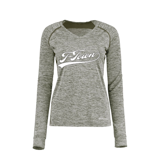 [222770.K94.XS-LOGO1] Ladies Electric Long Sleeve Shirt (Female Adult XS, Gray, Logo 1)