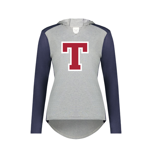 [6902.29V.XS-LOGO2] Ladies Vintage Hoodie (Female Adult XS, Navy, Logo 2)