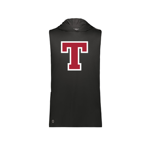 [222590.080.XS-LOGO2] Men's CoolDry Sleeveless Hoodie (Adult XS, Black, Logo 2)