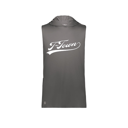 [222590.98D.XS-LOGO1] Men's CoolDry Sleeveless Hoodie (Adult XS, Gray, Logo 1)