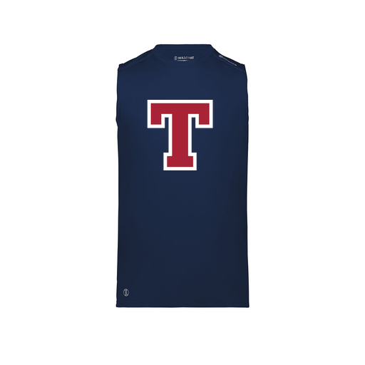 [222593.065.S-LOGO2] Men's CoolDry TankTop (Adult S, Navy, Logo 2)