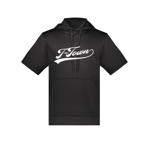 [6871.080.S-LOGO1] Men's Dri Fit Short Sleeve Hoodie (Adult S, Black, Logo 1)