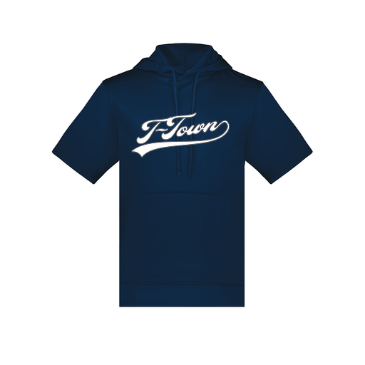 [6871.065.S-LOGO1] Men's Dri Fit Short Sleeve Hoodie (Adult S, Navy, Logo 1)