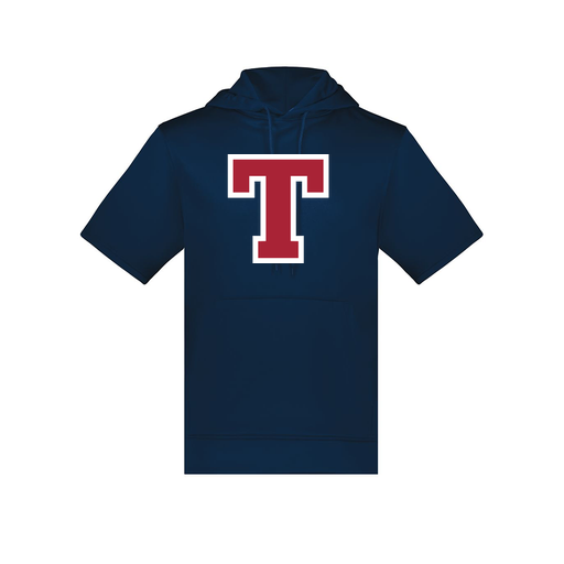 [6871.065.S-LOGO2] Men's Dri Fit Short Sleeve Hoodie (Adult S, Navy, Logo 2)