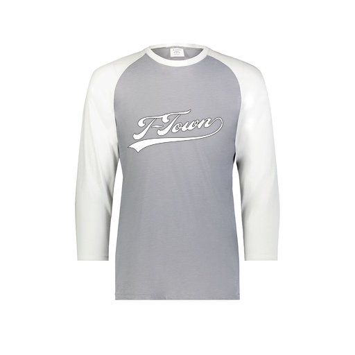 [6879.74S.S-LOGO1] Men's Vintage 3/4 Sleeve T-Shirt (Adult S, White, Logo 1)