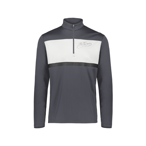[222691.F52.S-LOGO1] Youth Bold 1/4 Zip Pullover (Youth S, Gray, Logo 1)