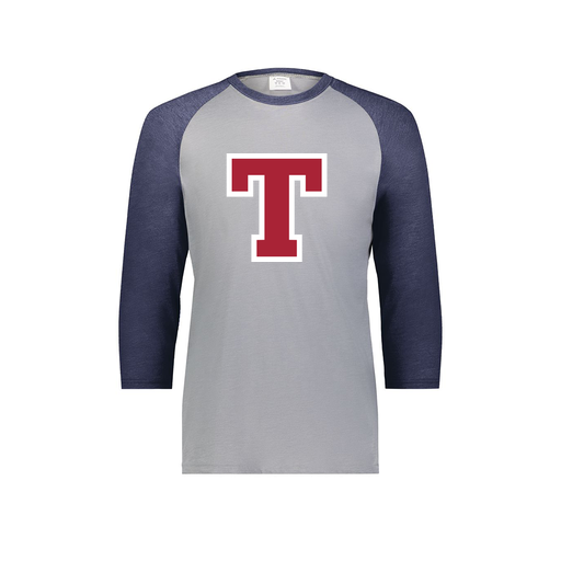 [6880.29V.S-LOGO2] Youth Vintage 3/4 T-Shirt (Youth S, Navy, Logo 2)