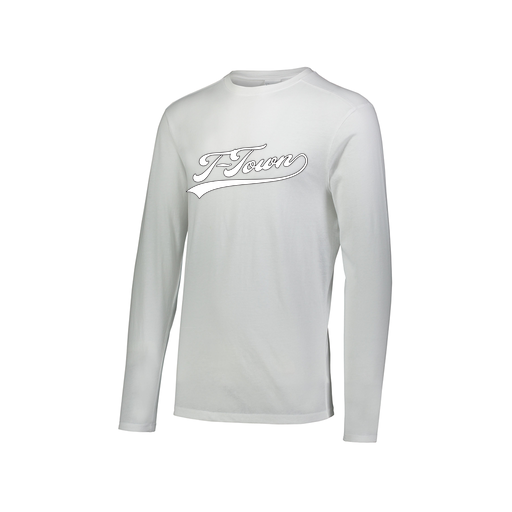 [FTLCUBWH-AXS-LOGO1] Decker Men's Tri-Blend T-Shirt - Long Sleeve (Adult XS, White, Logo 1)
