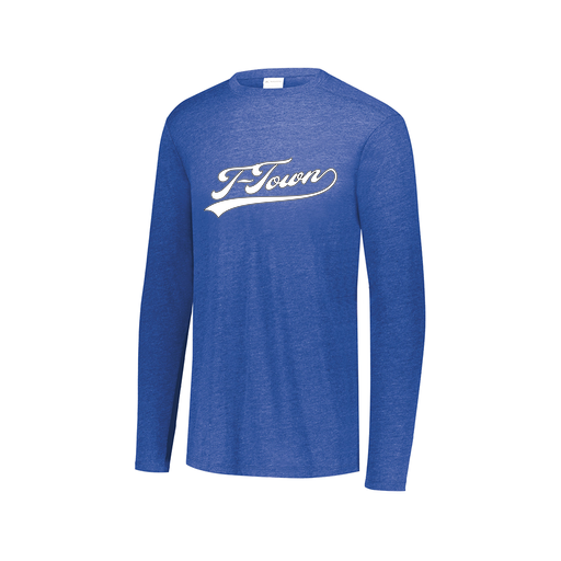 [FTLCUBRY-AXS-LOGO1] Decker Men's Tri-Blend T-Shirt - Long Sleeve (Adult XS, Royal, Logo 1)