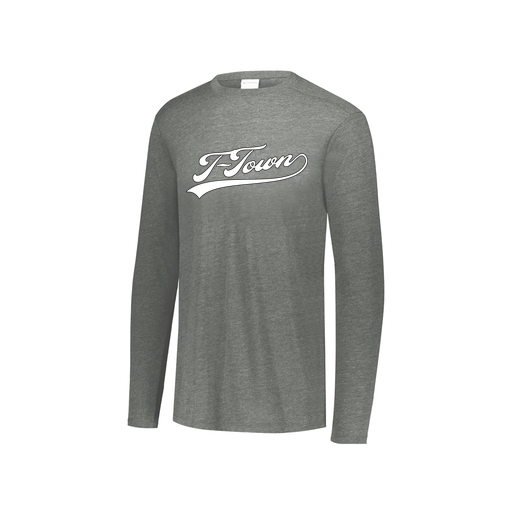 [FTLCUBGY-YS-LOGO1] Decker Youth Tri-Blend T-Shirt - Long Sleeve (Youth S, Gray, Logo 1)