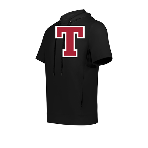 [222605.080.S-LOGO2] YOUTH VENTURA SOFT KNIT SHORT SLEEVE HOODIE (Youth S, Black, Logo 2)