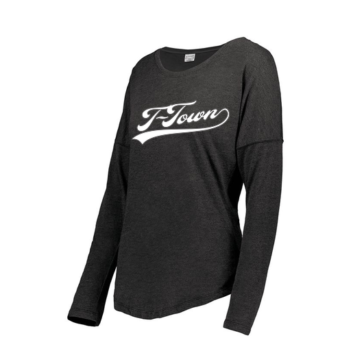 [FTLCUBBK-FAS-LOGO1] Decker Women's Tri-Blend T-Shirt - Long Sleeve (Female Adult S, Black, Logo 1)