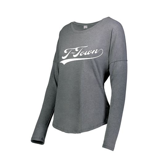 [FTLCUBGY-FAS-LOGO1] Decker Women's Tri-Blend T-Shirt - Long Sleeve (Female Adult S, Gray, Logo 1)